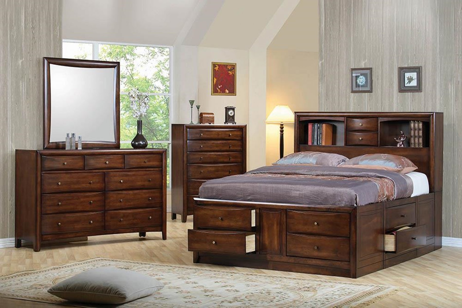 Hillary Queen Storage Bed - Click Image to Close
