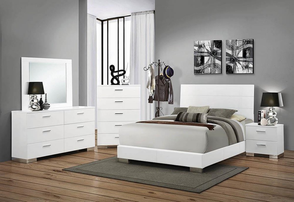 Felicity White Cal. King Bed