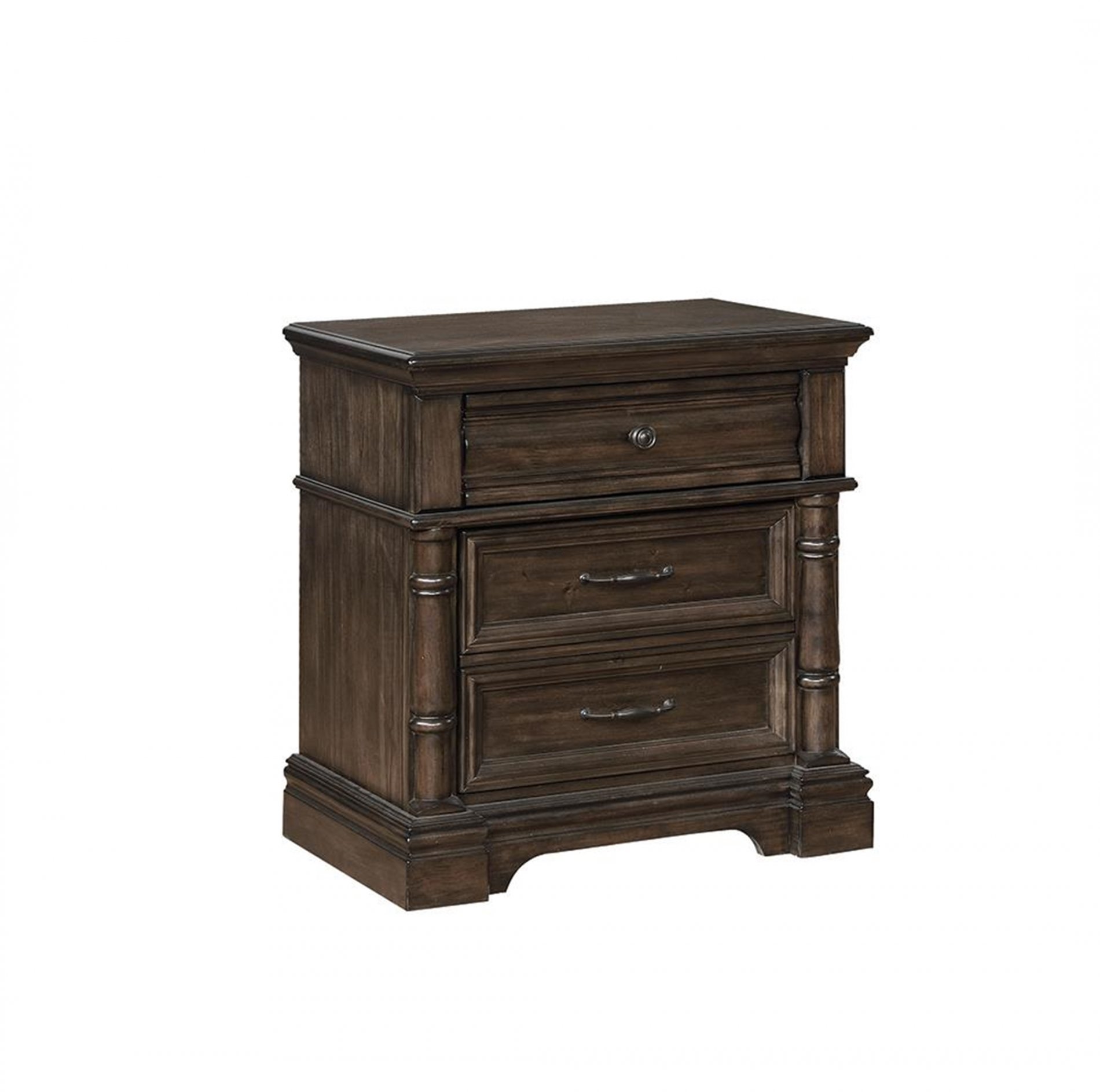 Chandler Traditional Heirloom Brown Nightstand - Click Image to Close