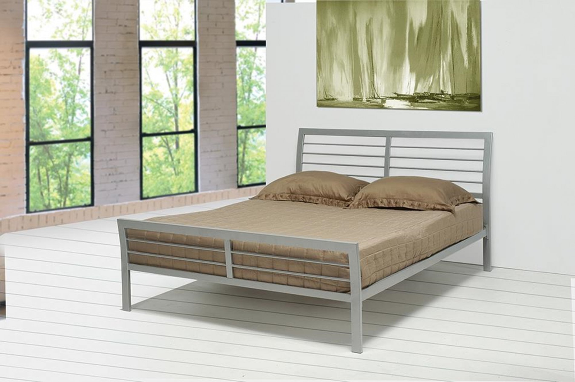 Cooper Silver Queen Bed - Click Image to Close