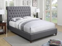 Devon Grey Upholstered Cal. King Bed