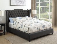 Newburgh Blue Grey Upholstered Queen Bed
