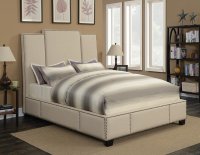 Lawndale Beige Upholstered Full Bed