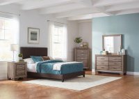 Boyd Upholstered Brown King Bed