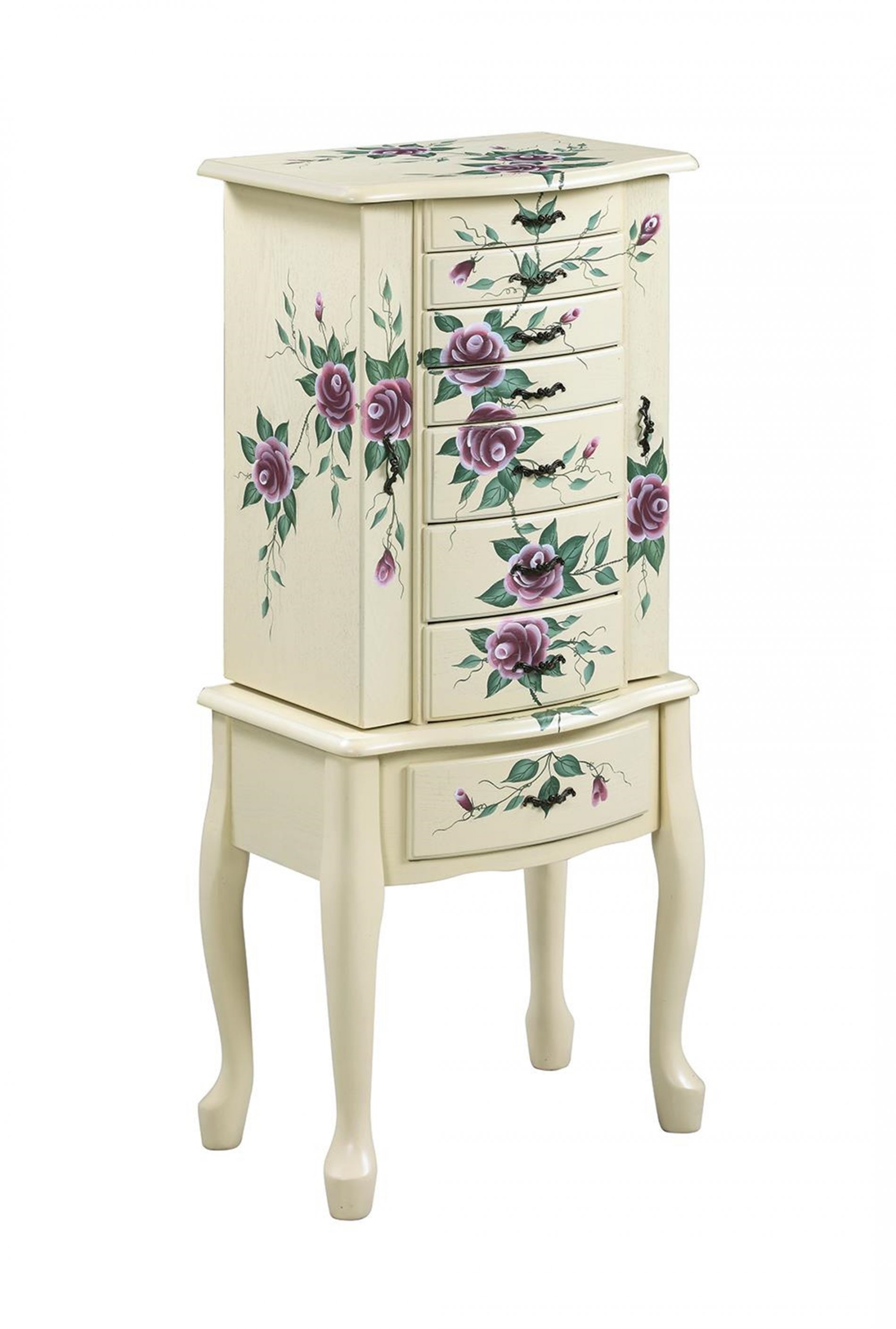 Coaster Accents Traditional Off-White Jewelry Armoire - Click Image to Close
