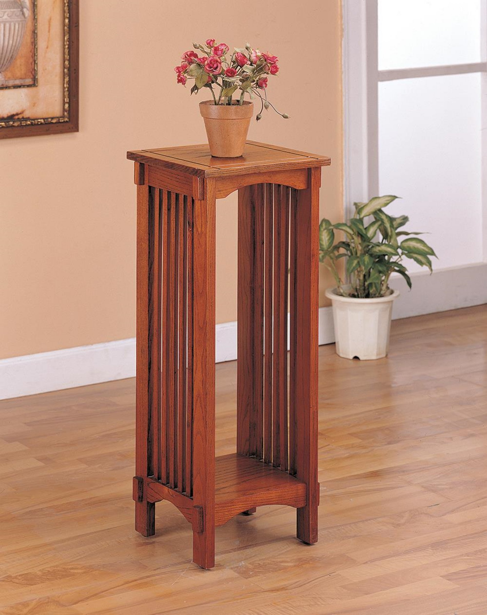 Mission Traditional Oak Plant Stand - Click Image to Close