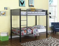Meyers Traditional Grey Twin-over-Twin Bunk Bed