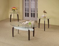 Occasional Table Sets Contemporary Capp. Round 3 Pc.