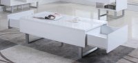 Contemporary Glossy White Coffee Table