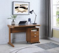Transitional Light Walnut Two-Piece Desk Set