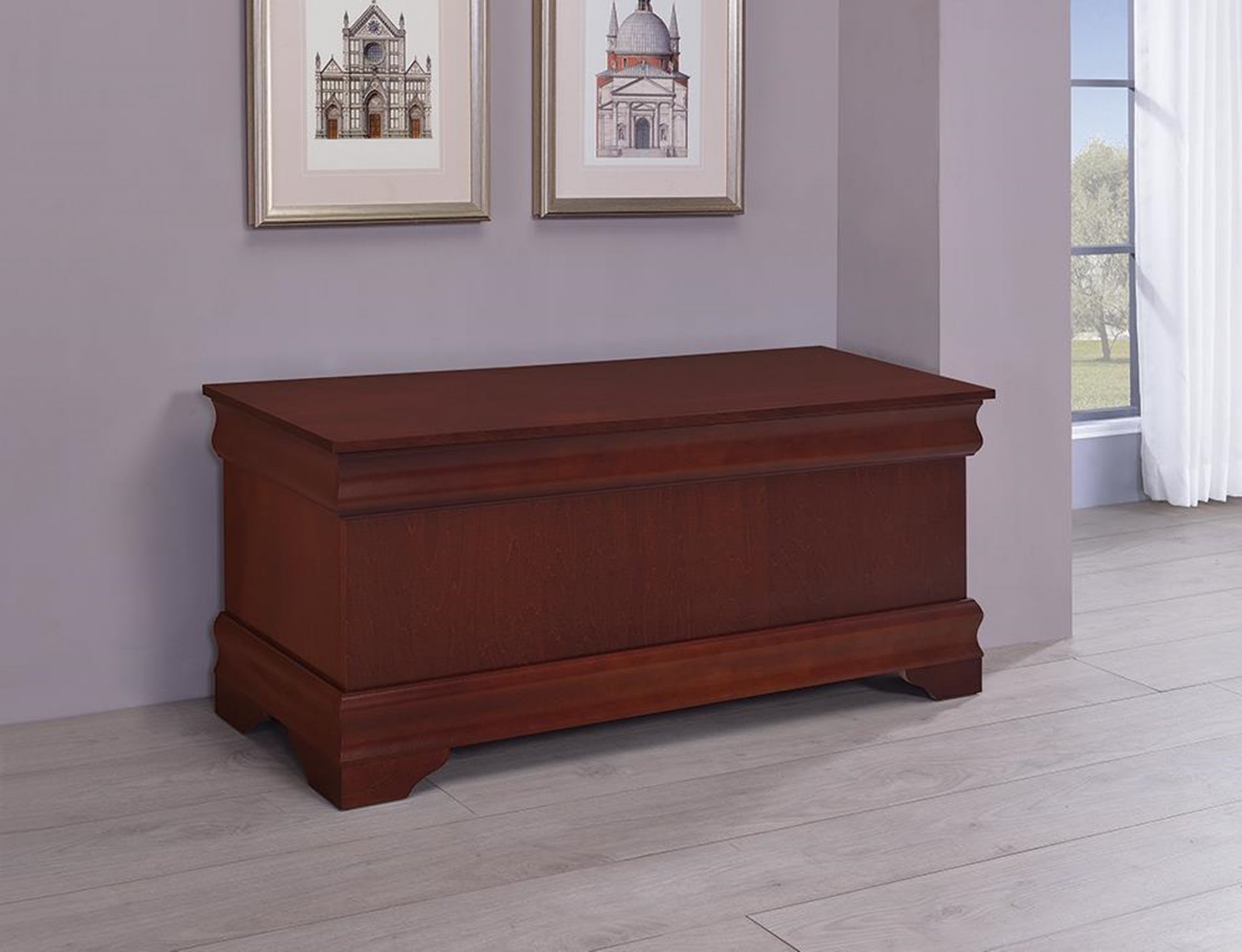 Louis Philippe Traditional Warm Brown Chest - Click Image to Close