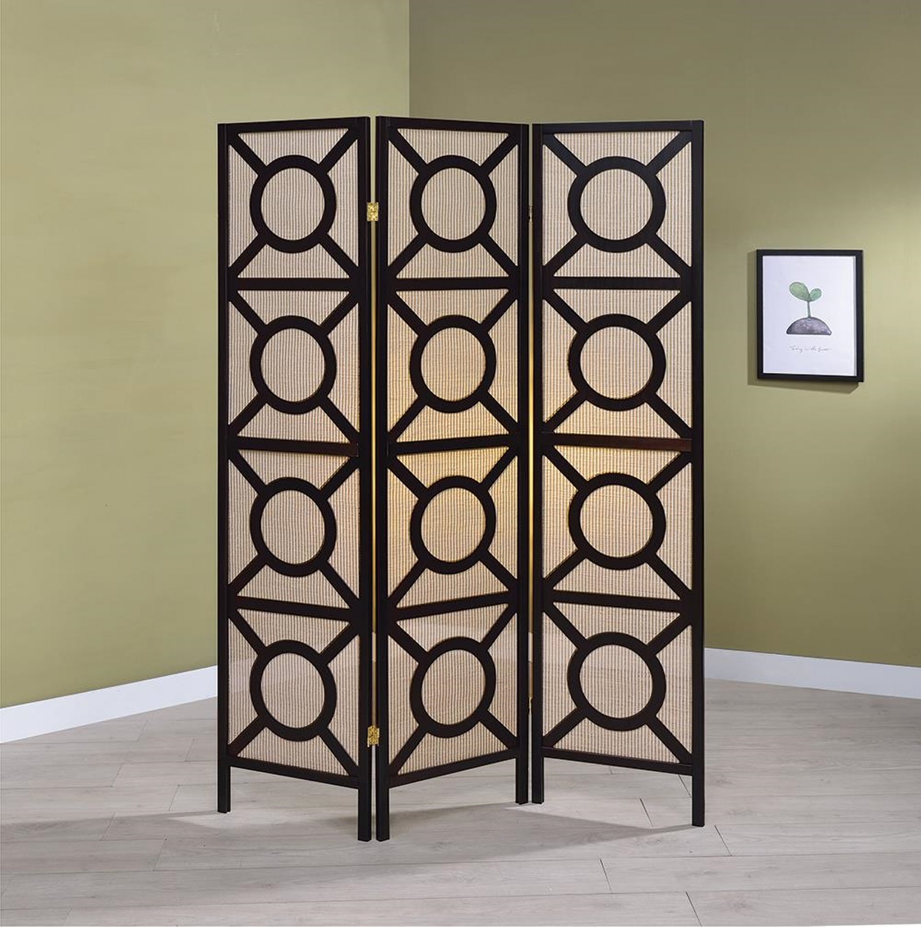 Transitional Capp. Folding Screen - Click Image to Close