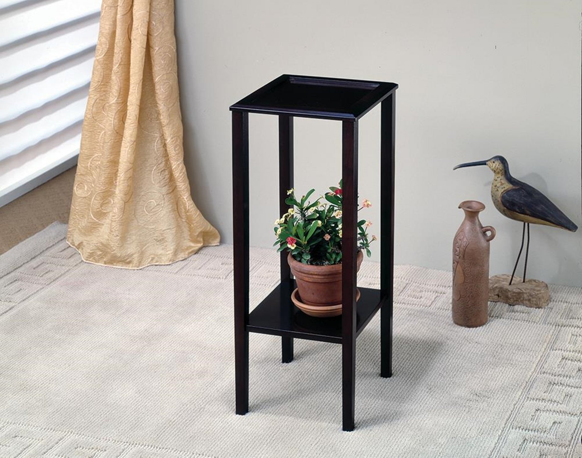 Transitional Espresso Accent Table - Click Image to Close