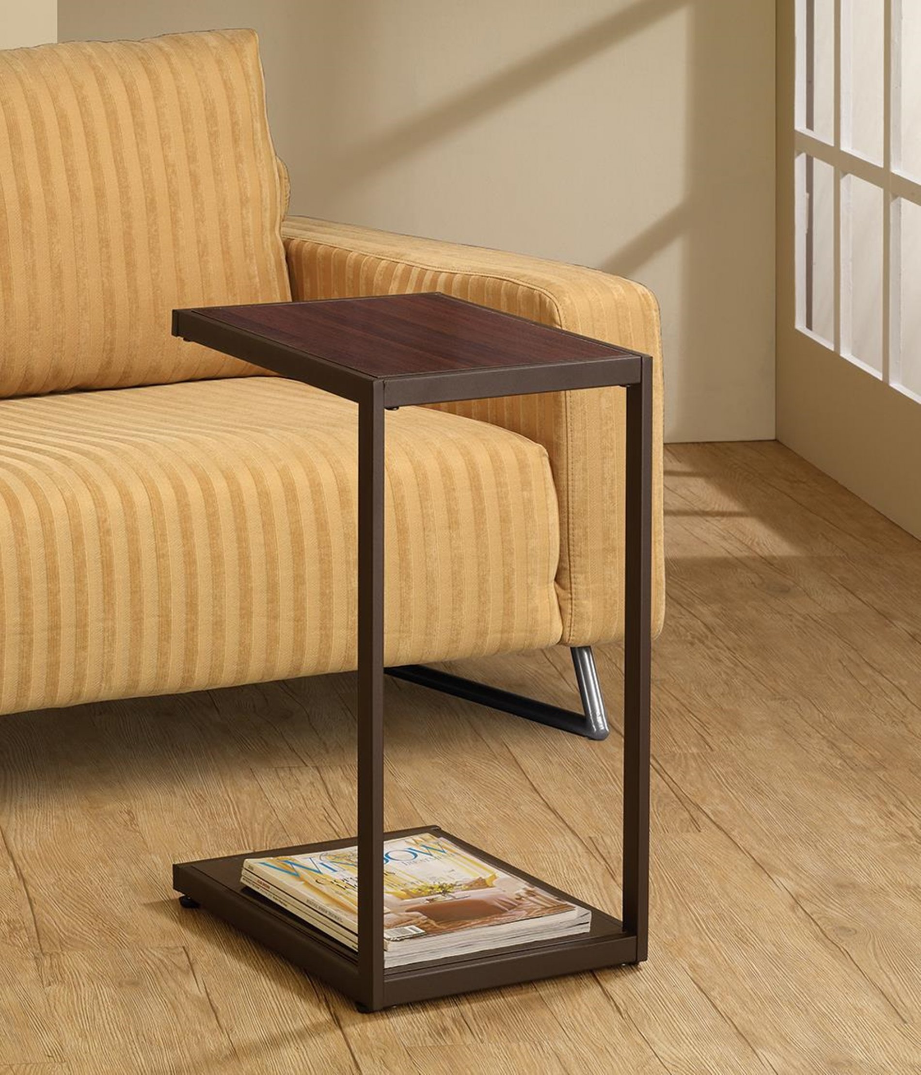 Contemporary Brown Snack Table - Click Image to Close