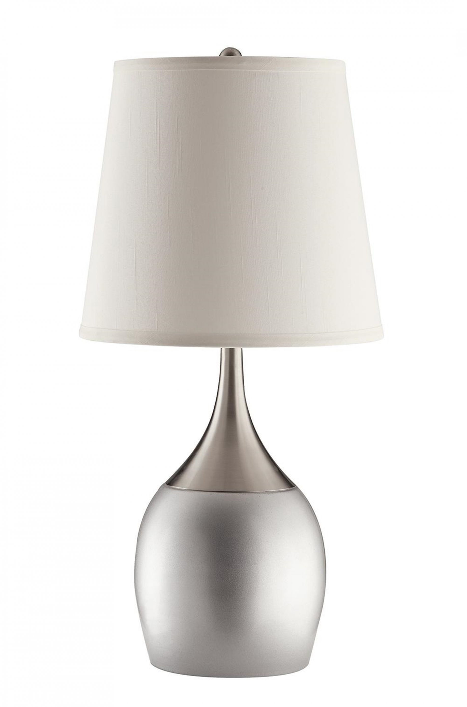 Casual Silver and Chrome Accent Lamp - Click Image to Close