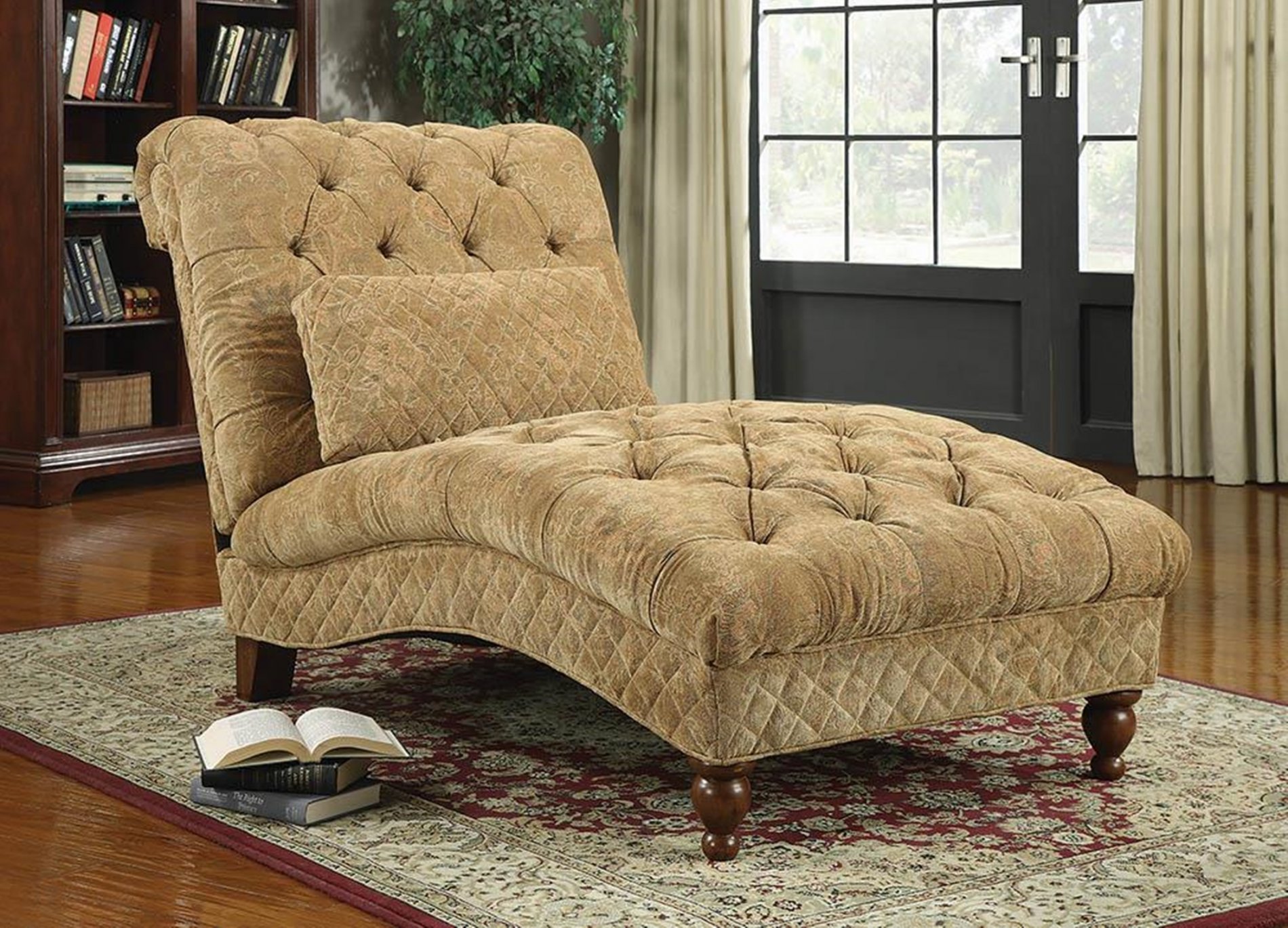 Transitional Golden Sand Chaise - Click Image to Close