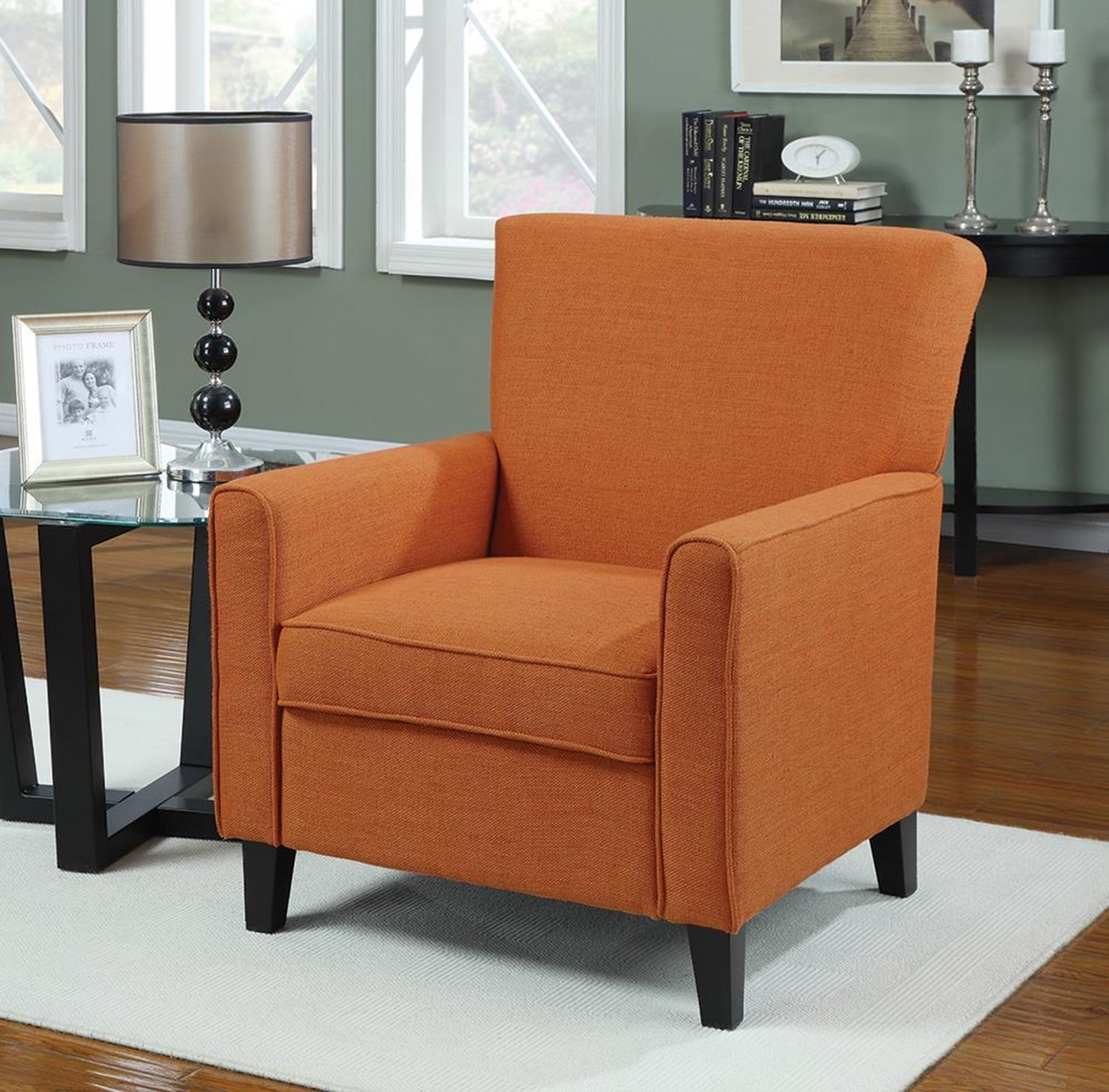 Casual Orange Accent Chair - Click Image to Close