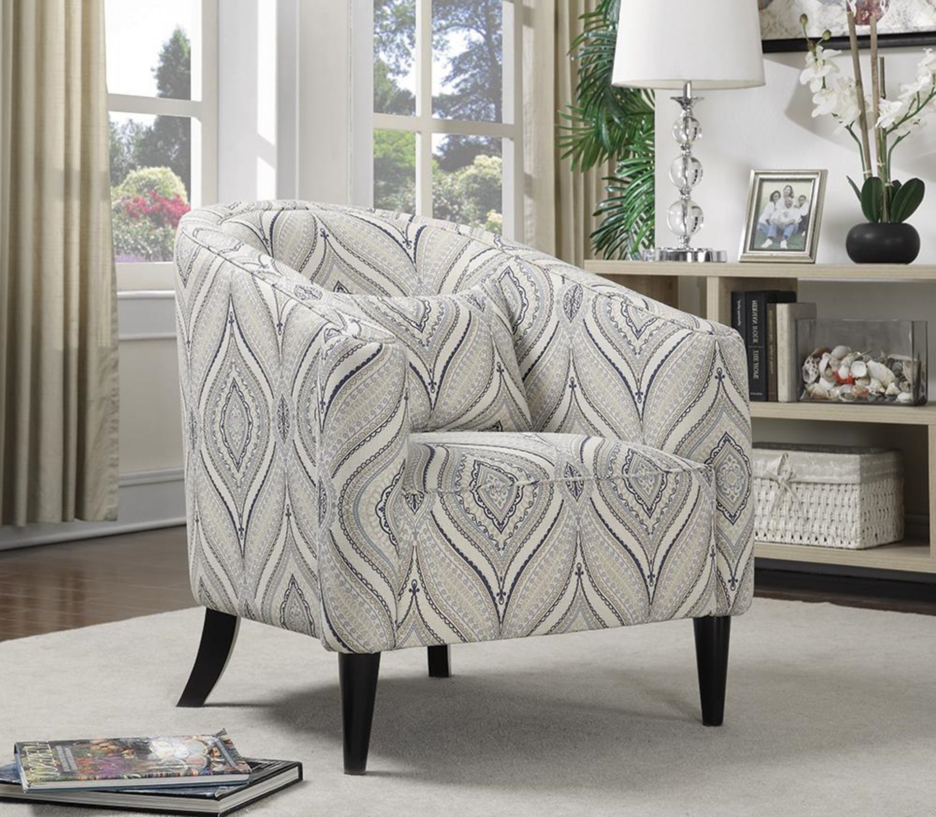 Claxton Traditional Multi-Color Accent Chair - Click Image to Close