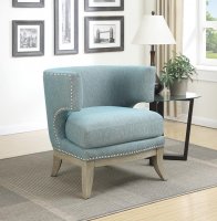 Contemporary Blue Accent Chair