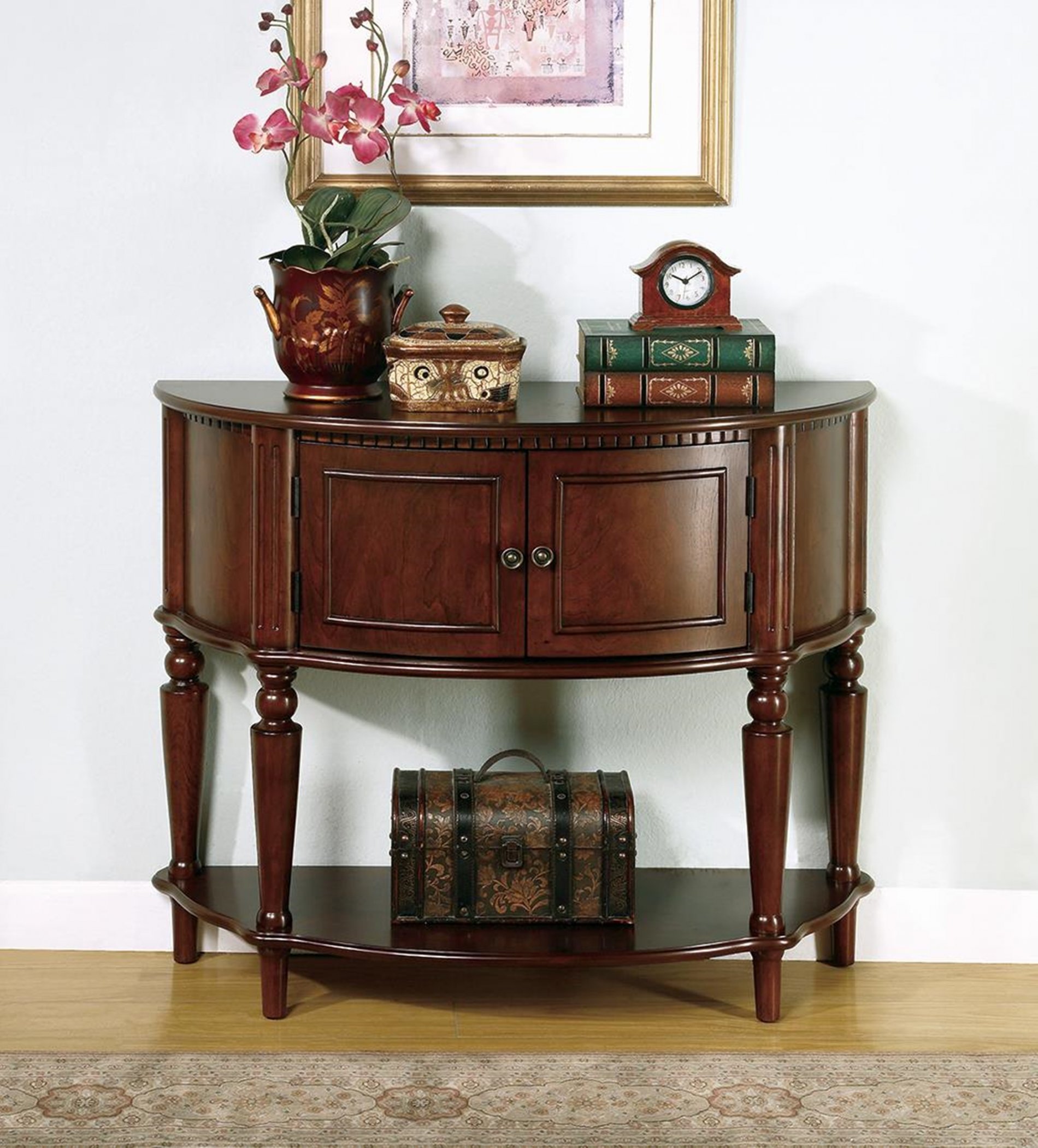 Traditional Brown Console Table - Click Image to Close