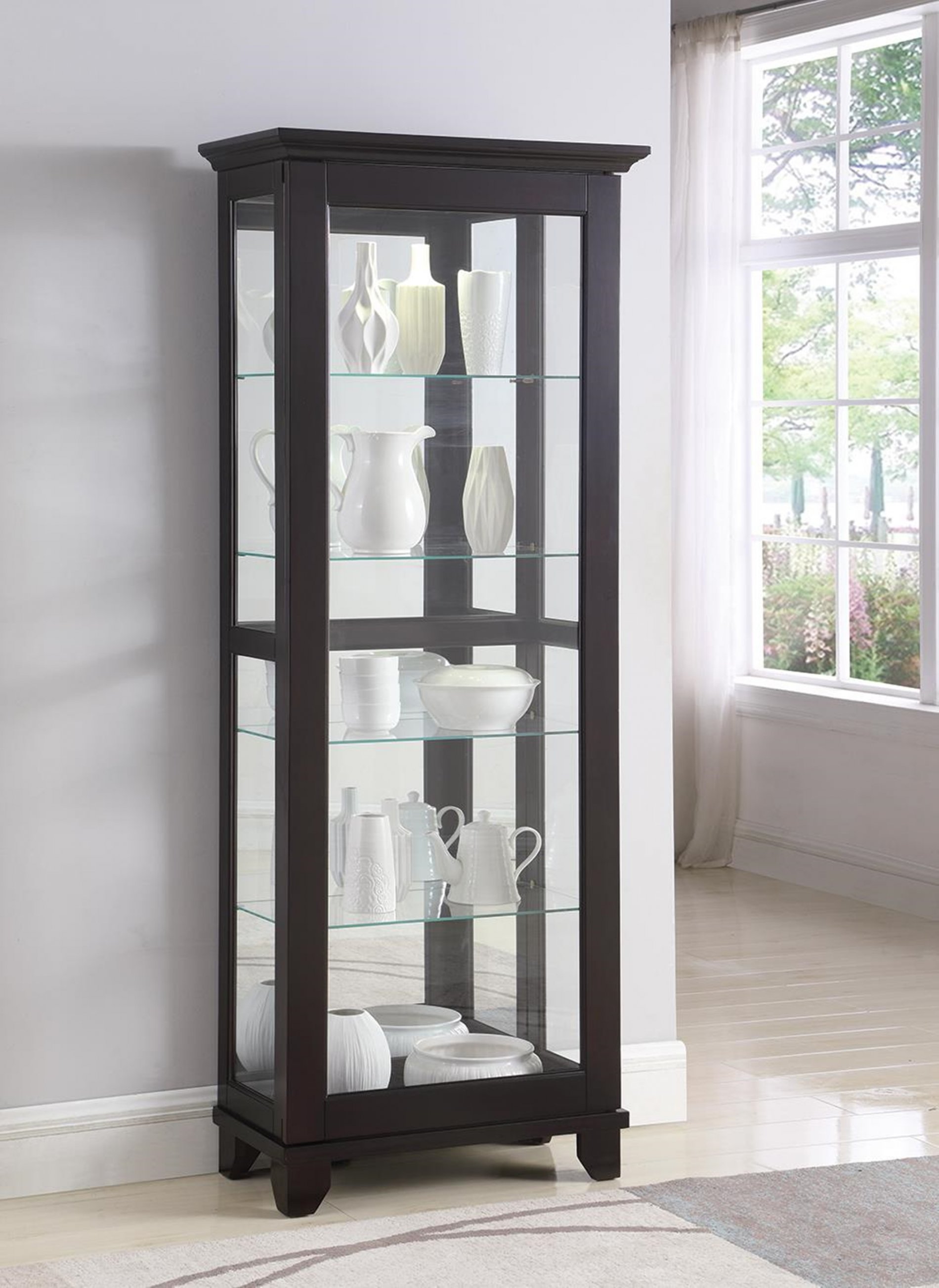 Accent Curio Cabinet Brown - Click Image to Close