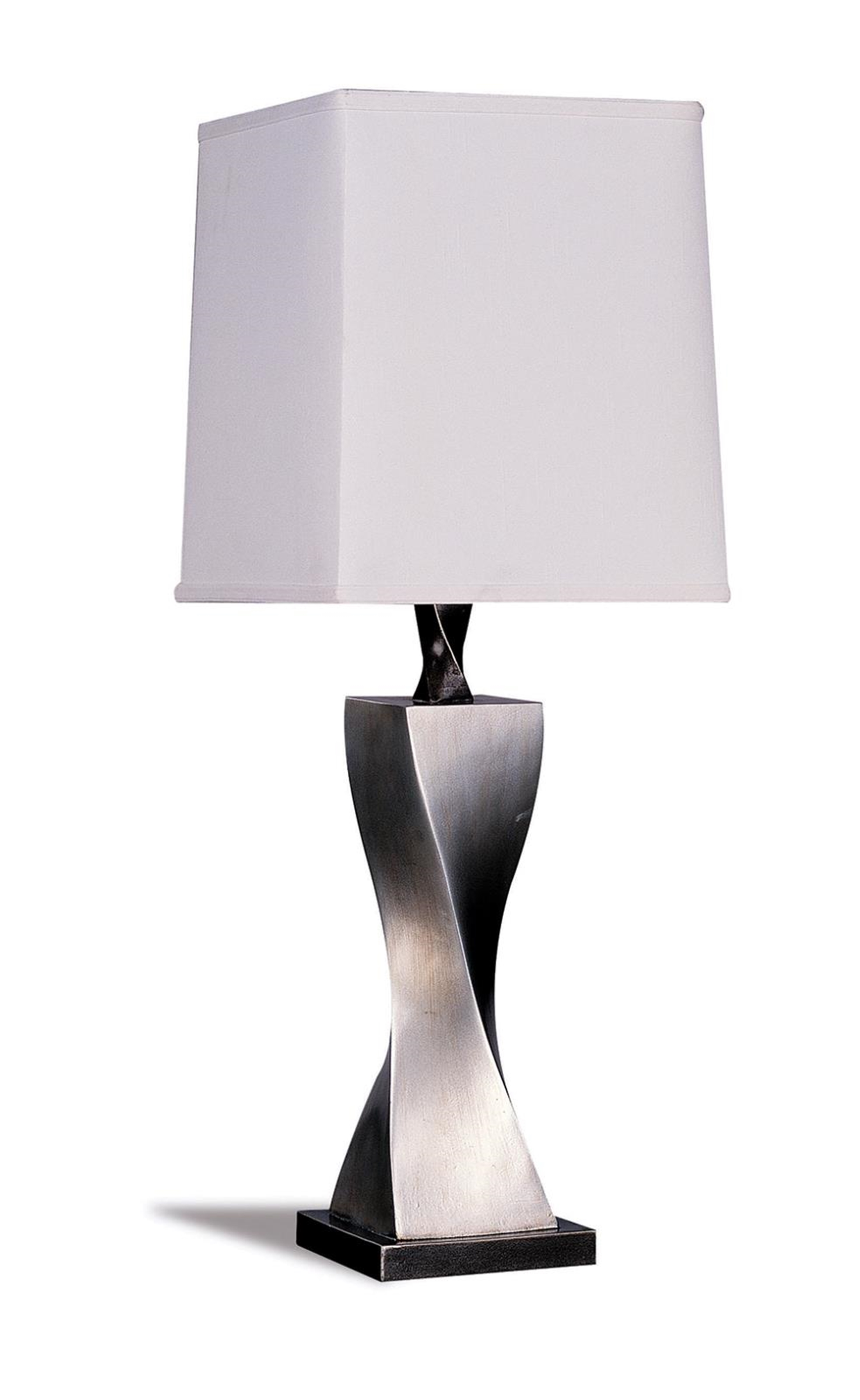 Accent Contemporary Antique Silver Table Lamp - Click Image to Close