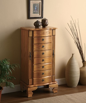 4014 Jewelry Armoire (Oak) - Click Image to Close