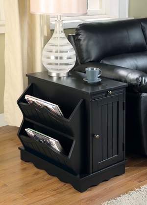 700411 Cabinet Table (Black) - Click Image to Close