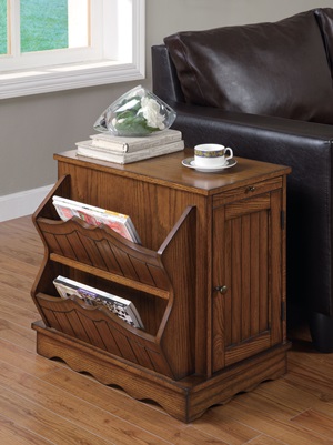 700421 Cabinet Table (Burnished Oak) - Click Image to Close