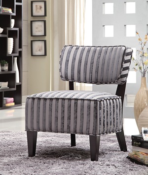 900421 Accent Chair (Grey Stripes) - Click Image to Close