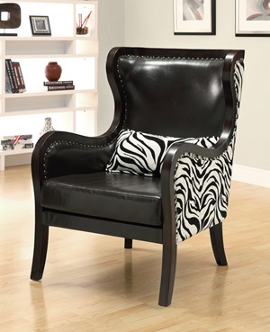 902069 Accent Chair (Black/Zebra Pattern) - Click Image to Close