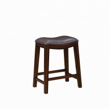 Traditional Two-Tone Brown Counter-Height Stool
