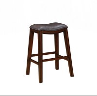 Traditional Two-Tone Brown Bar Stool