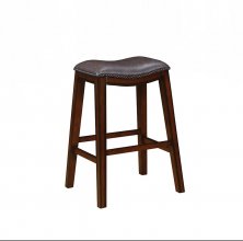 Traditional Two-Tone Brown Bar Stool