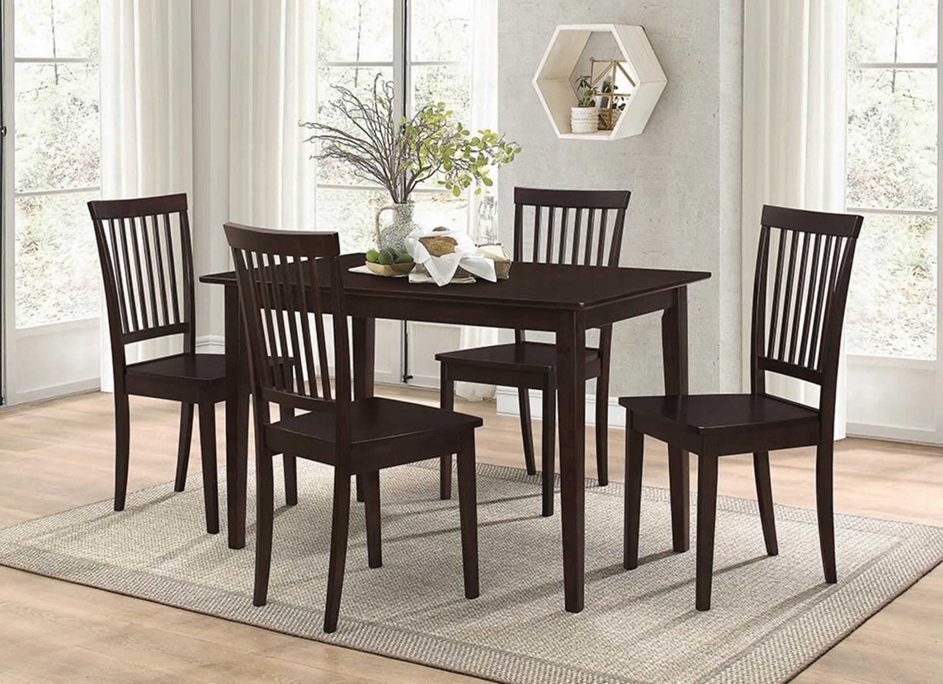 Oakdale Casual Capp. 5-Pc. Dinette Set - Click Image to Close