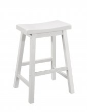 Casual White Counter-Height Stool