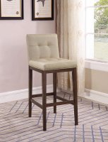 Transitional Beige and Capp. Bar-Height Stool