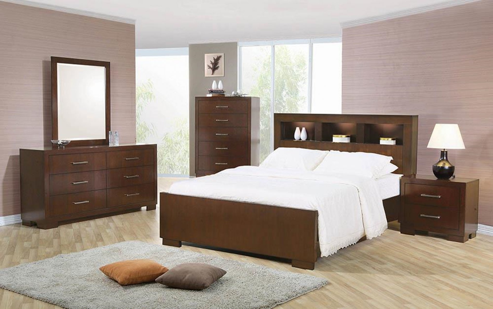 Jessica Contemporary Queen Bed - Click Image to Close