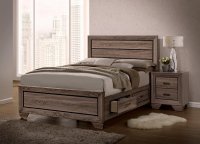 Kauffman Transitional Washed Taupe Queen Bed