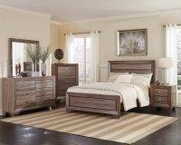 Kauffman Washed Taupe Queen Bed