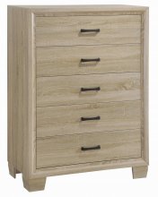 Vernon White-Washed Five-Drawer Chest
