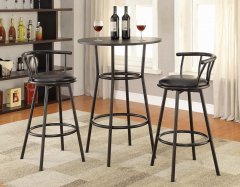 2383 - Contemporary Black Bar-Height Table