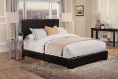 Conner Casual Black Upholstered Cal. King Bed