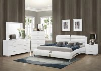 Felicity White Upholstered Queen Bed