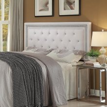 Andenne White Upholstered Queen Headboard