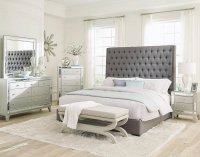 Camille Grey Upholstered King Bed