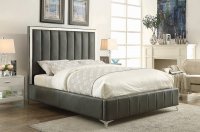 Jared Grey Faux Leather Queen Bed
