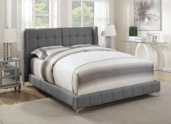 Goleta Grey Upholstered Full Bed Box One