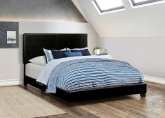 Dorian Black Faux Leather Full Bed