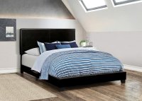 Dorian Black Faux Leather Cal. King Bed